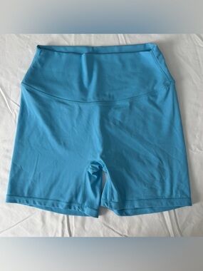 PARAGON Sky Blue High-Waist Bike Shorts